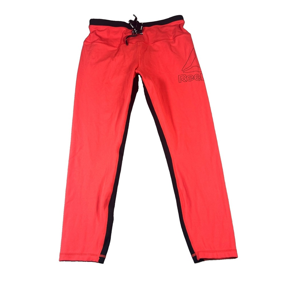 Reebok Women's Leggings Yoga Pants Pull On Coral Peach Size Large